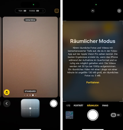 Vous ne trouverez pas le grand menu photo et la photographie spatiale sur l'iPhone 16e.