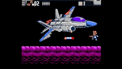 Many elements, such as this Top Gun fighter jet, are references to games the Nerd has reviewed.