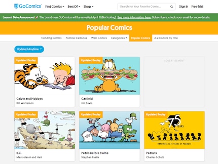 If you’re a fan of Snoopy, Garfield and the like, GoComic will be right up your street.