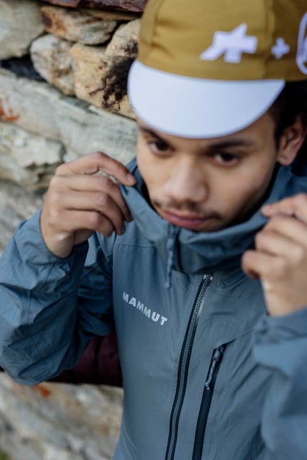 The lightweight jacket is designed to offer protection from wind and rain.