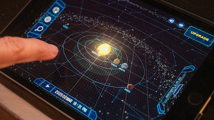 Nous regardons la position des planètes dans l'application Solar System Scope.