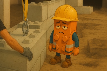 Quand Lego devient adulte : Fini les briques colorées, place à la construction grise et sérieuse.