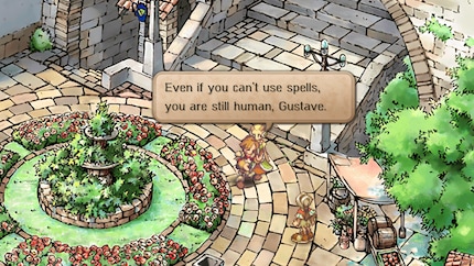Prince Gustave can’t do magic, so his father, the king, stops liking him and casts him out.