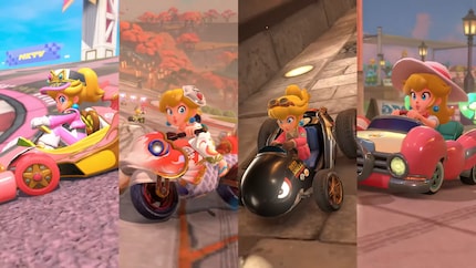 Peach dans plusieurs styles vestimentaires.
