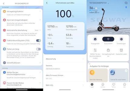 The clear app offers many setting options.