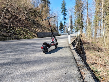 Truly steep: The road up to Kyburg Castle.