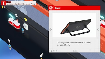 La démo tech payante « Nintendo Switch 2 Welcome Tour » présente le pied révisé.