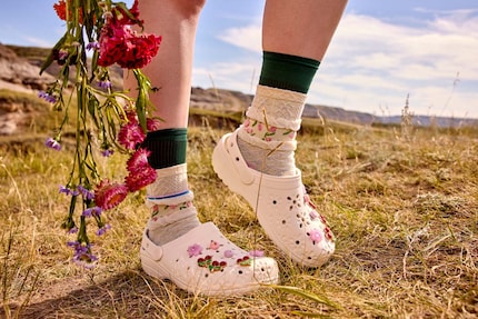 Crocs are now also available with floral cut-outs.