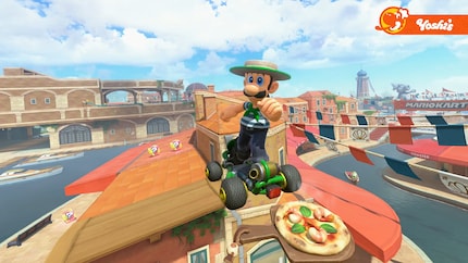 Luigi mange une pizza et devient gondolier.