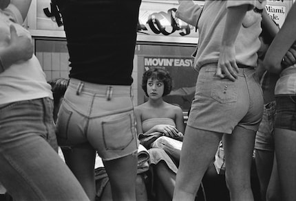 Roseann on her way to Manhattan Beach, New York City, 1978