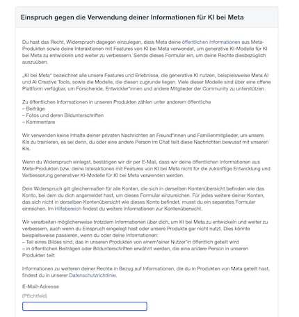 Sur Instagram et Facebook, vous n’avez qu’à donner votre adresse e-mail.