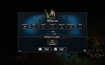 J’ai réussi la mission en mode survie. Je peux la recommencer pour tenter d’améliorer mon score.
