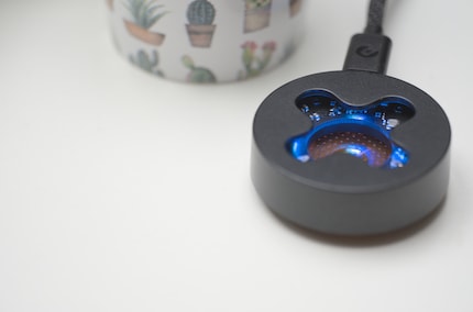The charging station is also the receiver for wireless connection.