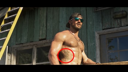 Jason arbore différentes coupes dans le trailer et les nouvelles captures d’écran. À défaut de tatouages, je pourrais au moins choisir sa coiffure.