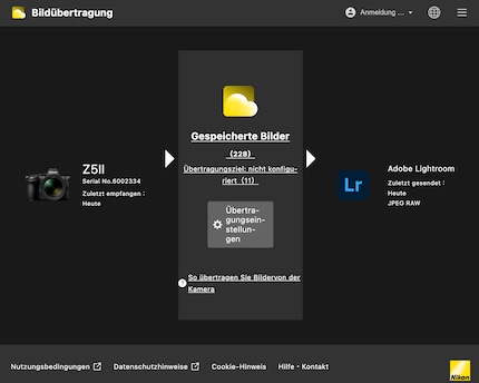 Use Nikon Imaging Cloud to forward images to your chosen Cloud service.