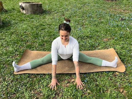 Upavistha Konasana opens the hips and can relieve pain during your period.