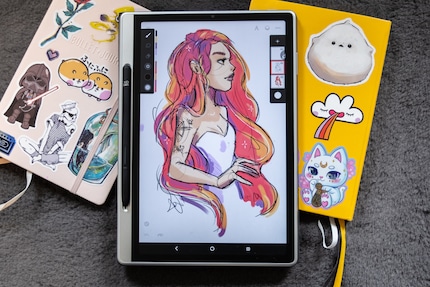 Le Magic Note Pad a une bonne couverture de l'espace colorimétrique. Parfait pour l'art en ligne.