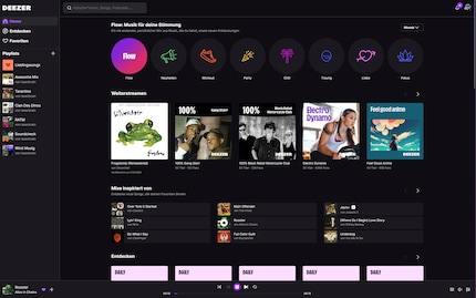 Deezer can also be used in a browser.
