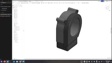 Onshape au lieu de Fusion : la CAO fonctionne dans le navigateur, mais je le remplacerai peut être par Blender.