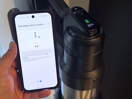 Uniquement : connecter l'aspirateur à batterie à l'application.