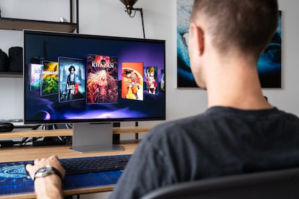 L'Odyssey 3D Hub de Samsung sert de lanceur pour les jeux compatibles.