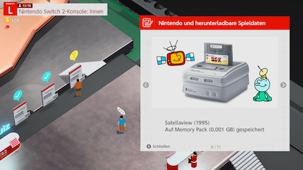 When it comes to storage, the game digresses and shows how downloadable content was first offered on the SNES.