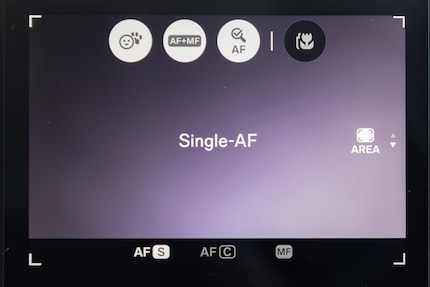 The autofocus options are meagre.