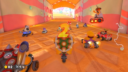 Dans « Mario Kart World », les départs lancés s’effectuent le plus souvent sur des portions de route du monde ouvert.