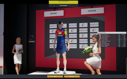 Mads Pedersen se réjouit sans émotion de sa victoire à Omloop Nieuwsblad.