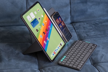 Très flexible, le Logitech Flip Folio permet d’utiliser l’iPad en mode portrait.
