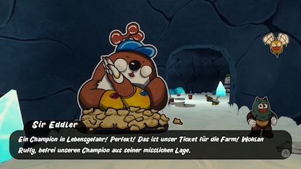 The (too) talkative mole knight Sir Eddler accompanies me on my adventure and is always at my side with advice.