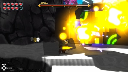 When I finally face Groll, the fight is surprisingly unspectacular. To clear the four sections of the life bar, I do the same thing four times.