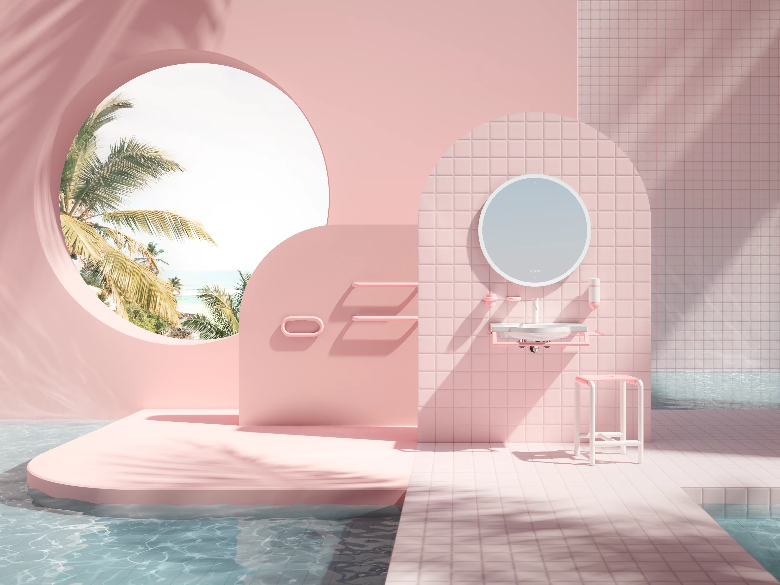 Think Pink : les nouveaux designs de salle de bains de Barbie et Hewi