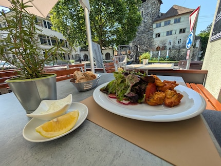 Lunch break with a view of Frauenfeld Castle