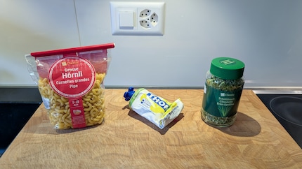 The ingredients for my childhood guilty pleasure snack.