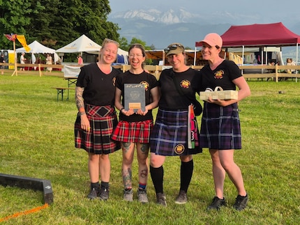 Our women’s team at the Highland Games: worn out but happy.
