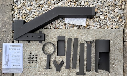 The individual parts without their plastic wrapping.