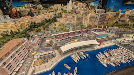 View across the harbour to the Monaco racetrack