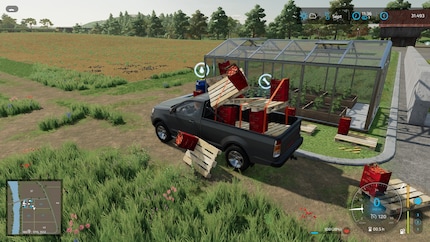 Dans le jeu, ça marche : ces tomates sont bien arrimées sur le plateau de chargement.