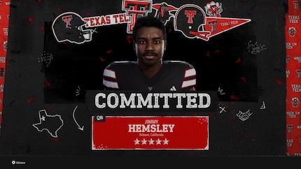 Quarterback Jimmy Hemsley should be the future of my college dynasty.