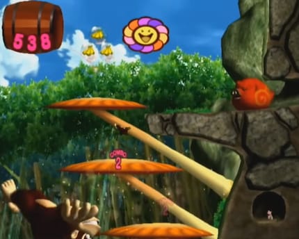 «Donkey Kong Jungle Beat» est un jeu de plateforme conçu pour les bongos DK.