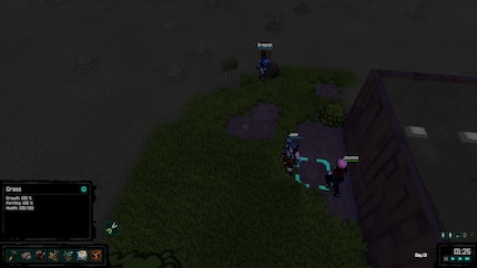 After four hours of playing, I receive my first visit from other people out of nowhere. However, there is no real interaction. I can barely recognise anything through the night.