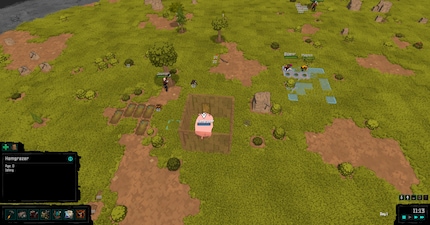 There is still a giant pig in my planned hut.