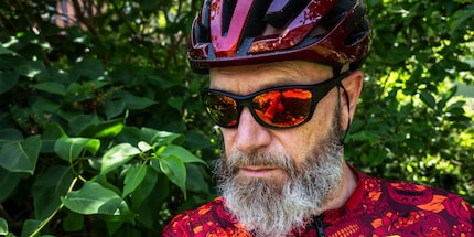 The Invu Mont Blanc sunglasses can also fit under a bike helmet.