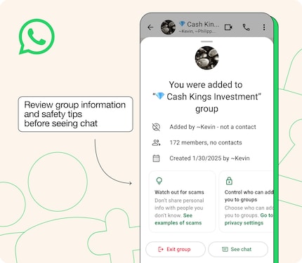La nouvelle notification a pour but de vous donner plus de contexte sur un groupe auquel vous avez été invité