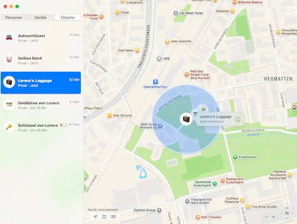 Je peux suivre la position de tous mes AirTag sur tous les appareils Apple connectés à mon compte.