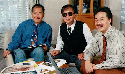 Three legends together: Akira Toriyama, Yuji Horii and Hironobu Sakaguchi.