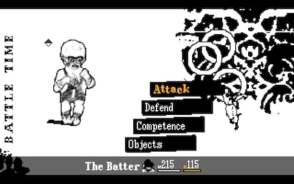 Off uses a classic, turn-based combat system.
