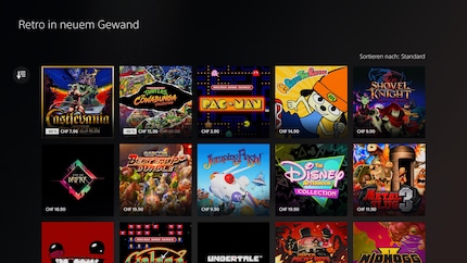 Le PSN store propose des collections de jeux rétro, comme ici « Retour au rétro ».