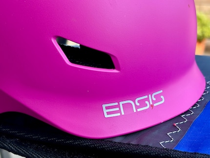 The openings mean water drains away easily and the small visor protects against too much sun.